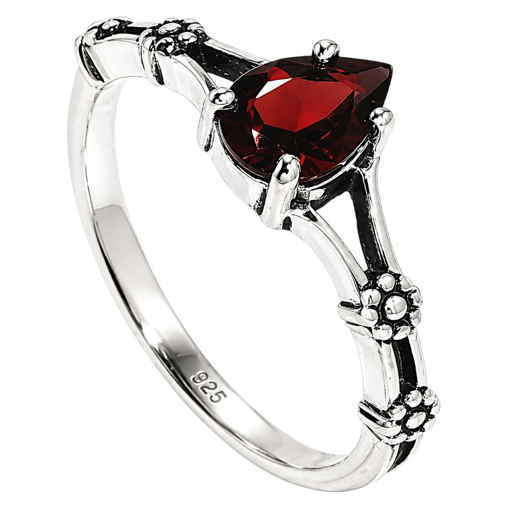 Floral - Hessonite Garnet Ring size-7 R-1720 SDR254893