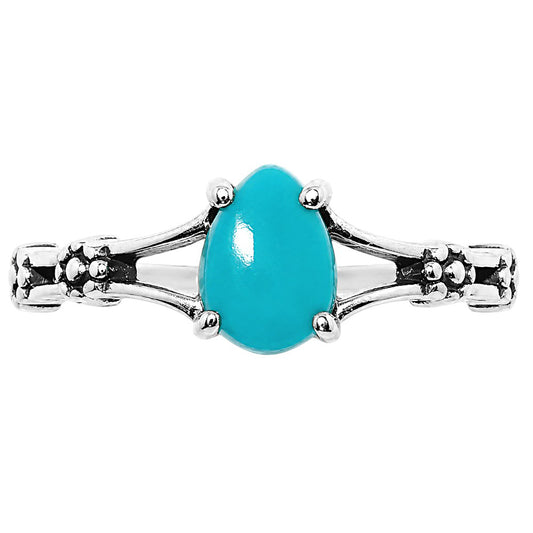 Floral - Sleeping Beauty turquoise Ring size-5 R-1720 SDR254923