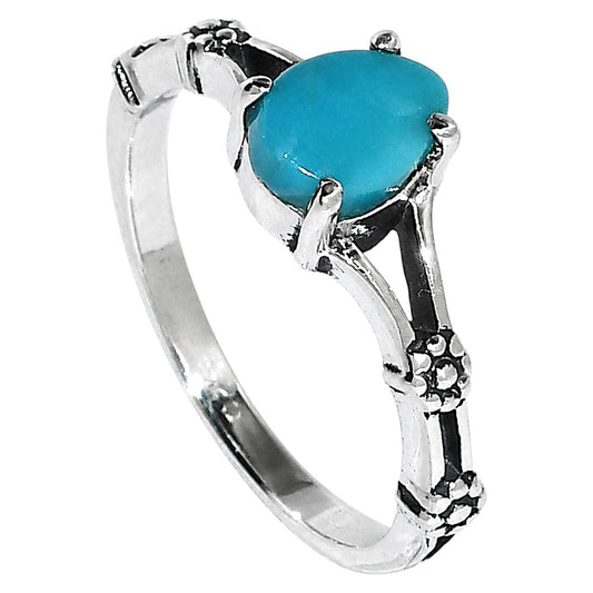 Floral - Sleeping Beauty turquoise Ring size-5 R-1720 SDR254923