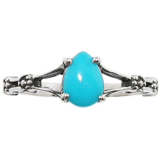 Floral - Sleeping Beauty turquoise Ring size-5 R-1720 SDR254925
