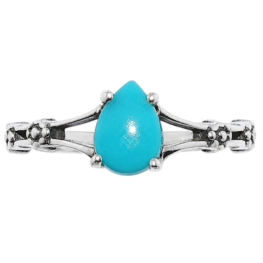 Floral - Sleeping Beauty turquoise Ring size-5 R-1720 SDR254926