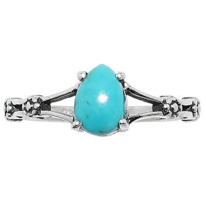 Floral - Sleeping Beauty turquoise Ring size-6 R-1720 SDR254927