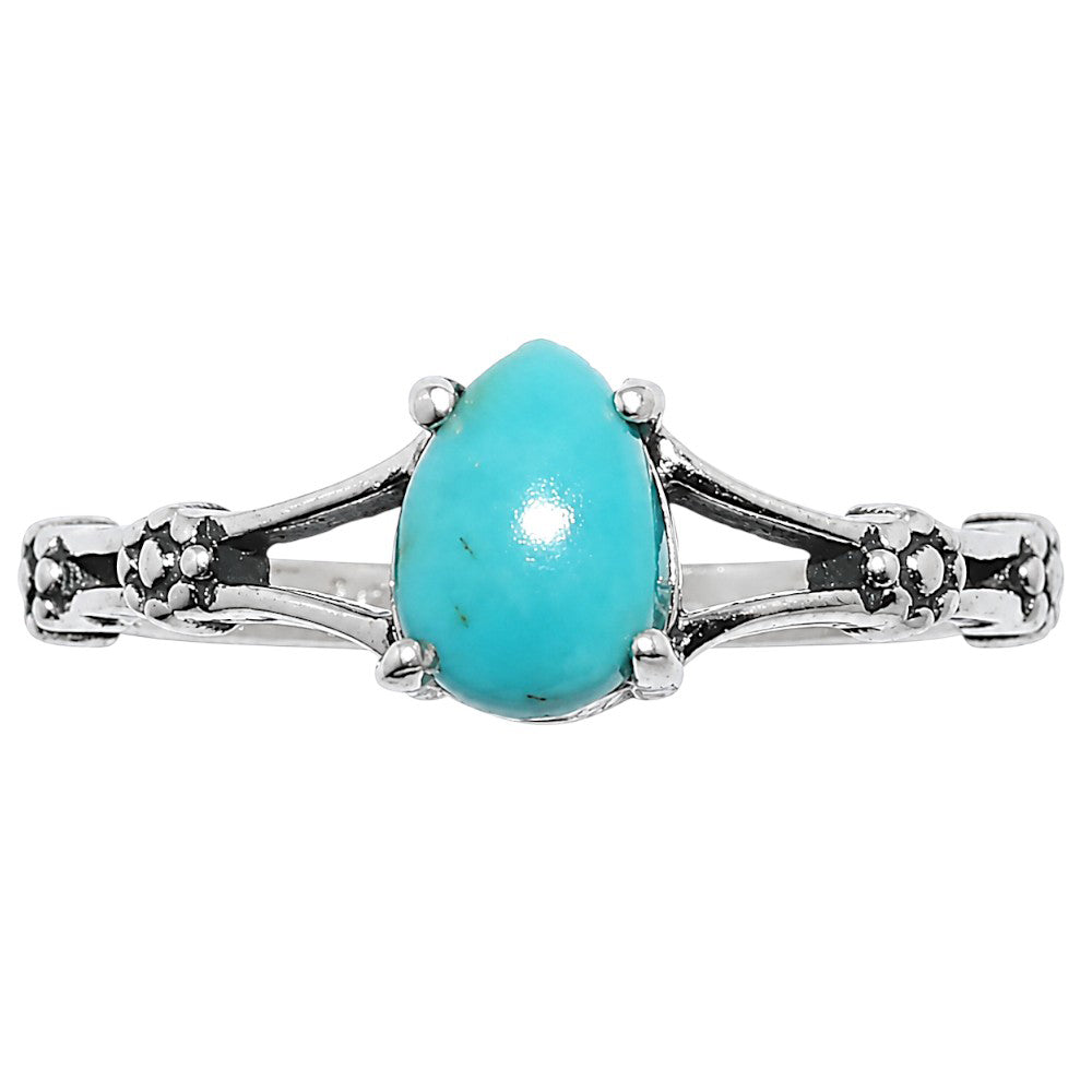 Floral - Sleeping Beauty turquoise Ring size-6 R-1720 SDR254927
