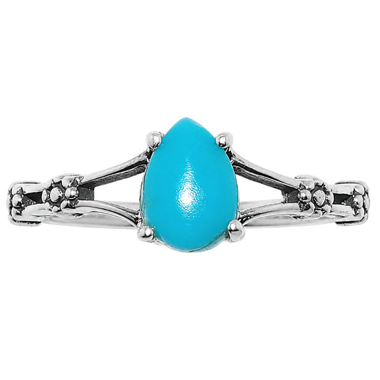 Floral - Sleeping Beauty turquoise Ring size-6 R-1720 SDR254928
