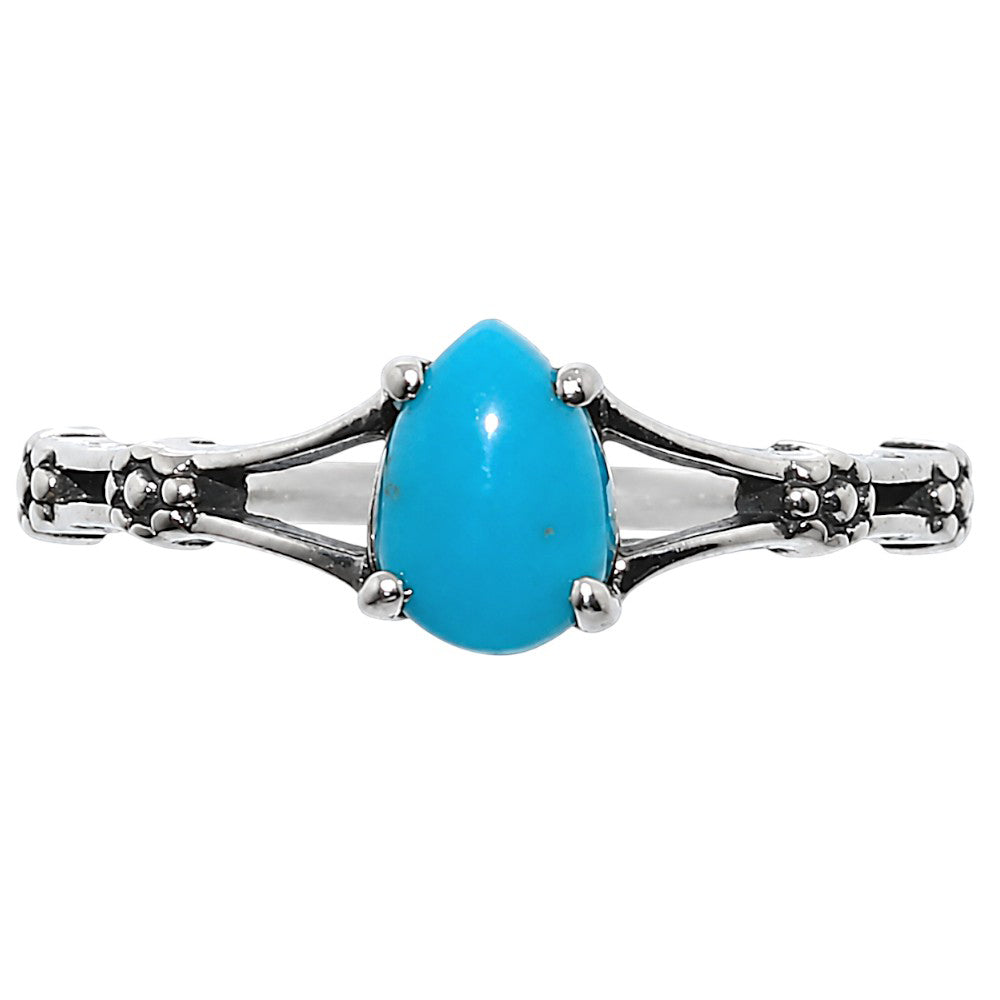 Floral - Sleeping Beauty turquoise Ring size-7 R-1720 SDR254929