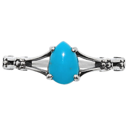 Floral - Sleeping Beauty turquoise Ring size-7 R-1720 SDR254929