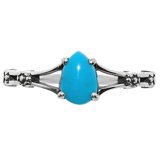 Floral - Sleeping Beauty turquoise Ring size-7 R-1720 SDR254929