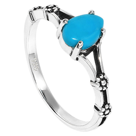 Floral - Sleeping Beauty turquoise Ring size-7 R-1720 SDR254929
