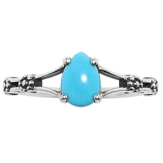 Floral - Sleeping Beauty turquoise Ring size-7 R-1720 SDR254930