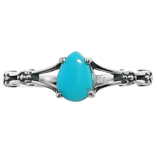 Floral - Sleeping Beauty turquoise Ring size-7 R-1720 SDR254931