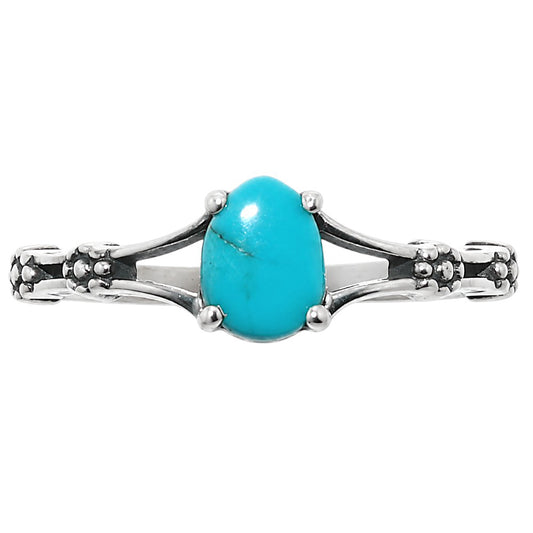 Floral - Sleeping Beauty turquoise Ring size-7 R-1720 SDR254932