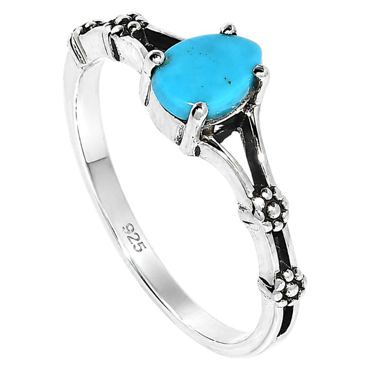 Floral - Sleeping Beauty turquoise Ring size-8 R-1720 SDR254935