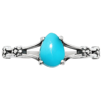 Floral - Sleeping Beauty turquoise Ring size-6 R-1720 SDR254936