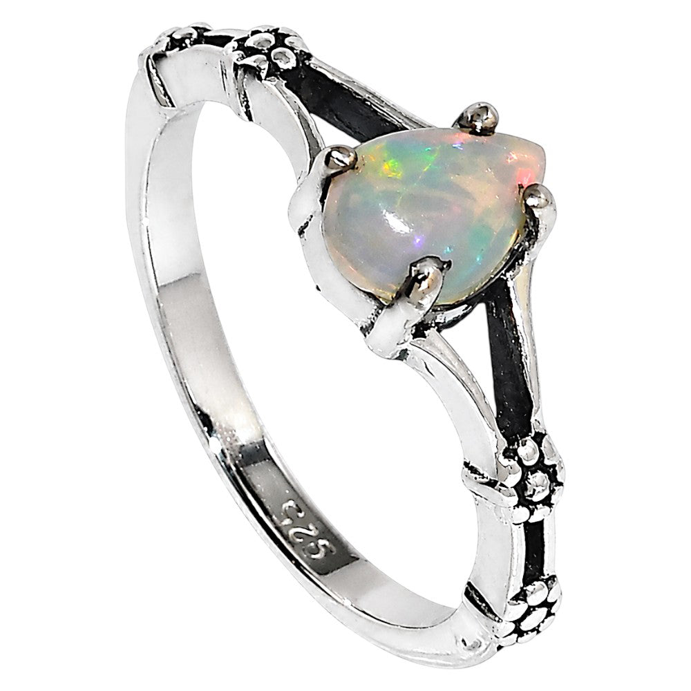 Floral - Ethiopian Opal Ring size-5 R-1720 SDR254937