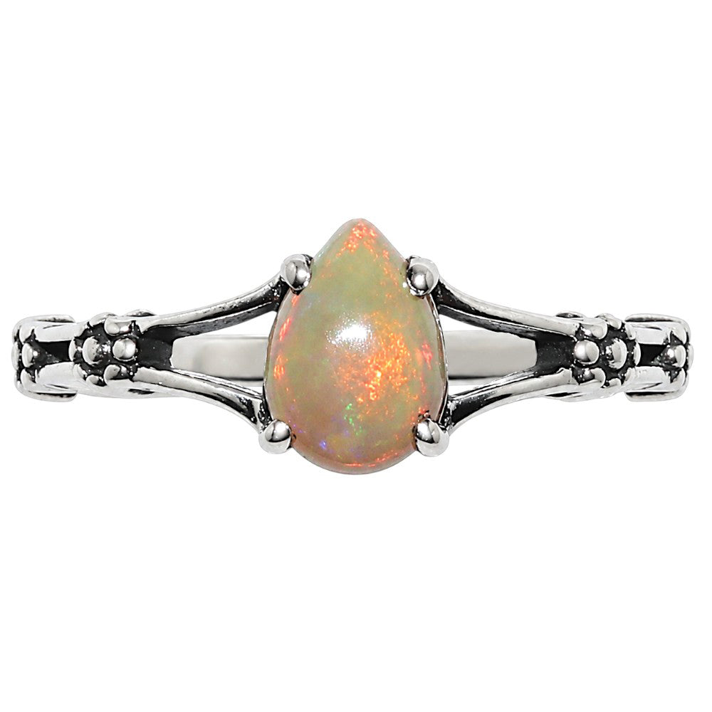 Floral - Ethiopian Opal Ring size-5 R-1720 SDR254938