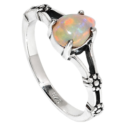 Floral - Ethiopian Opal Ring size-5 R-1720 SDR254938