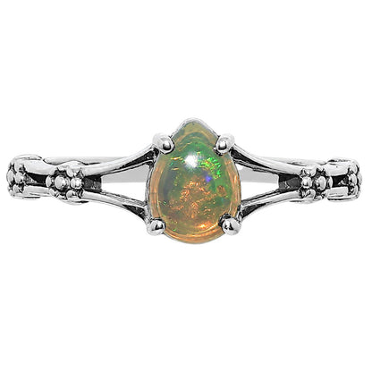 Floral - Ethiopian Opal Ring size-6 R-1720 SDR254940