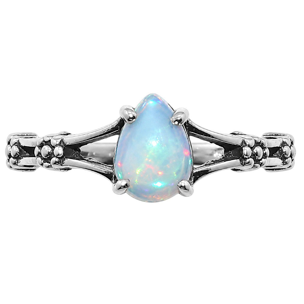 Floral - Ethiopian Opal Ring size-6 R-1720 SDR254941
