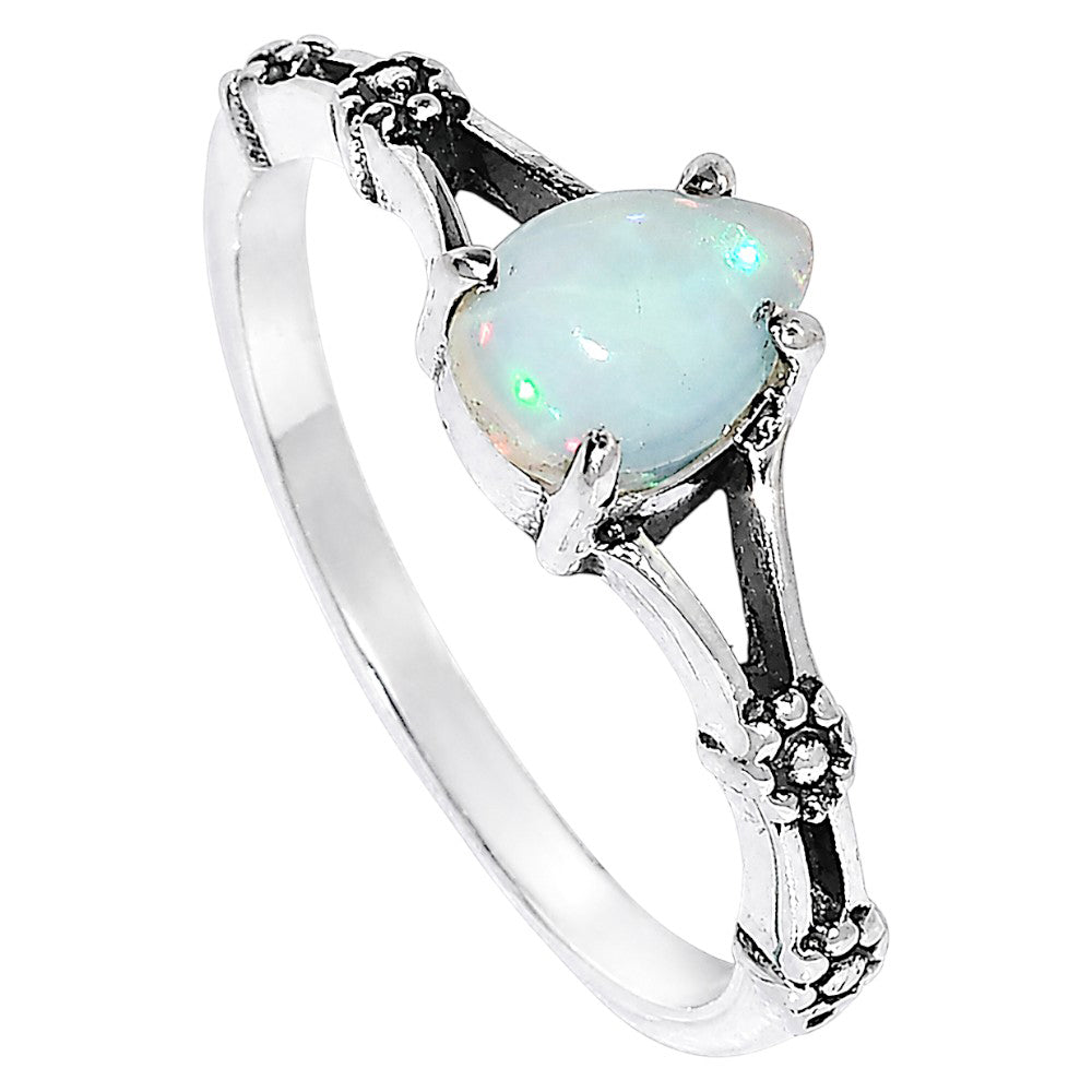 Floral - Ethiopian Opal Ring size-6 R-1720 SDR254941