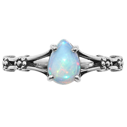 Floral - Ethiopian Opal Ring size-6 R-1720 SDR254941