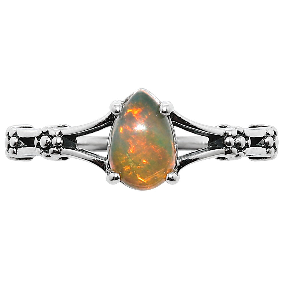 Floral - Ethiopian Opal Ring size-7 R-1720 SDR254943