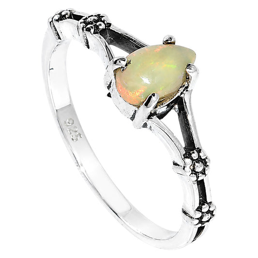 Floral - Ethiopian Opal Ring size-8 R-1720 SDR254944
