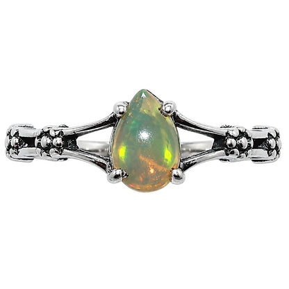 Floral - Ethiopian Opal Ring size-8 R-1720 SDR254945