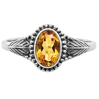 Citrine Ring size-7 R-1404 SDR254967