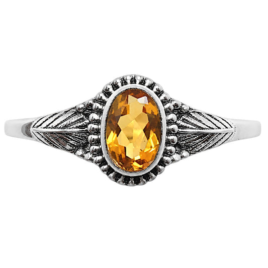 Citrine Ring size-8 R-1404 SDR254970