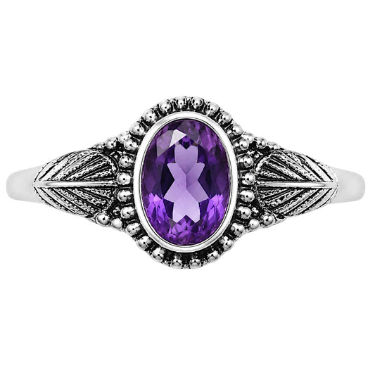 African Amethyst Ring size-5 R-1404 SDR254974