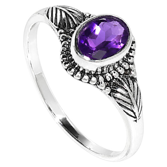 African Amethyst Ring size-6 R-1404 SDR254976