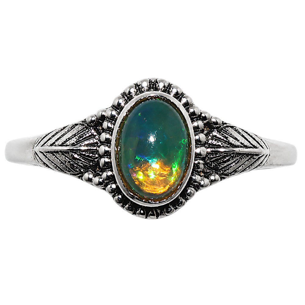 Ethiopian Opal Ring size-8 R-1404 SDR255002