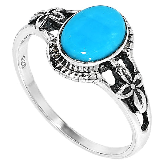 Sleeping Beauty Turquoise Ring size-7 R-1300 SDR255024