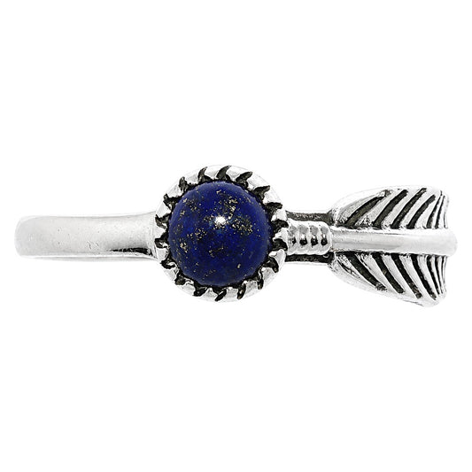 Feather - Lapis Lazuli Ring size-5 R-1042 SDR255118