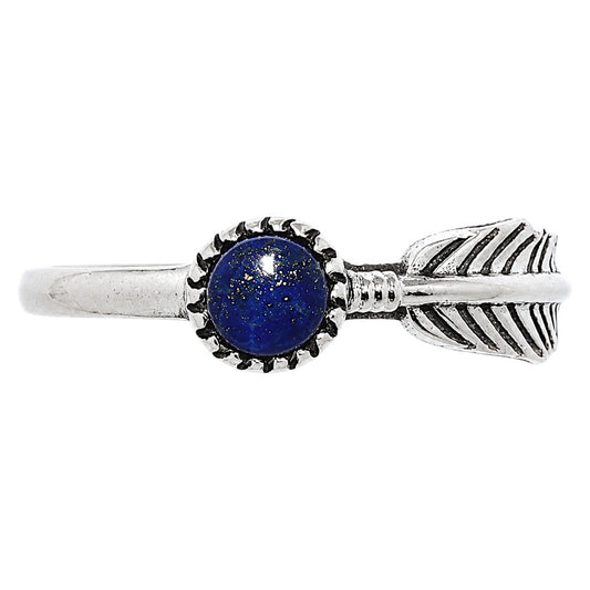 Feather - Lapis Lazuli Ring size-5 R-1042 SDR255119