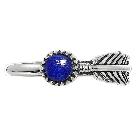 Feather - Lapis Lazuli Ring size-5 R-1042 SDR255121