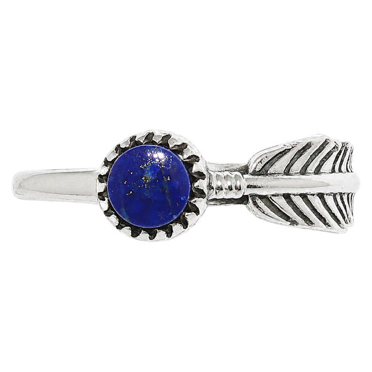 Feather - Lapis Lazuli Ring size-5 R-1042 SDR255122