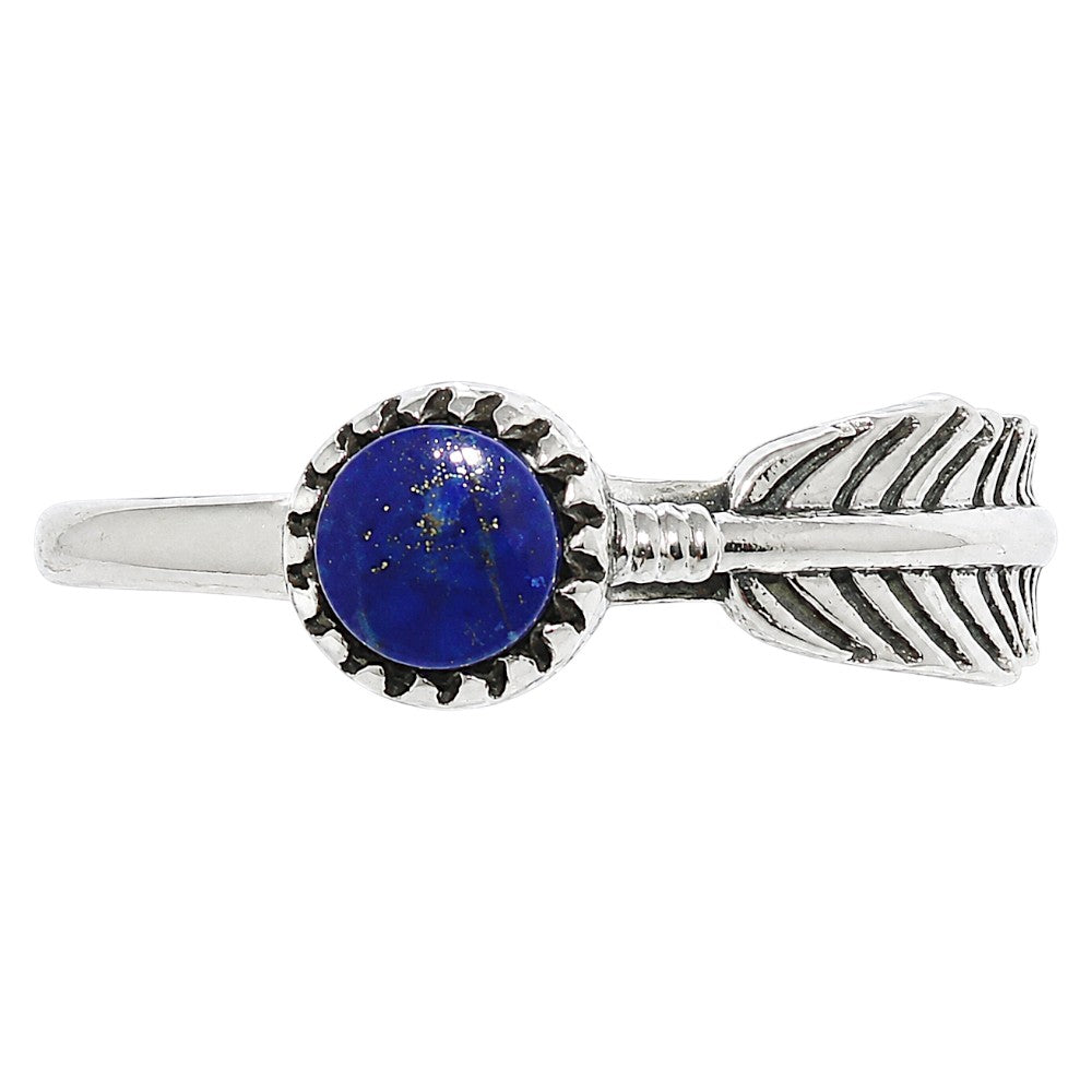 Feather - Lapis Lazuli Ring size-5 R-1042 SDR255122