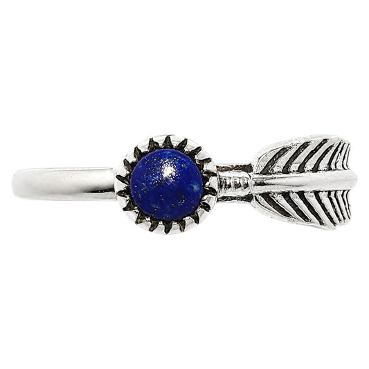 Feather - Lapis Lazuli Ring size-6 R-1042 SDR255123