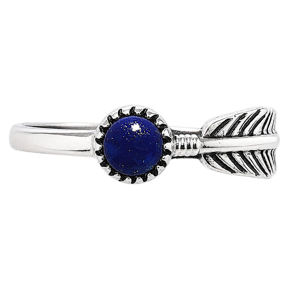 Feather - Lapis Lazuli Ring size-6 R-1042 SDR255124