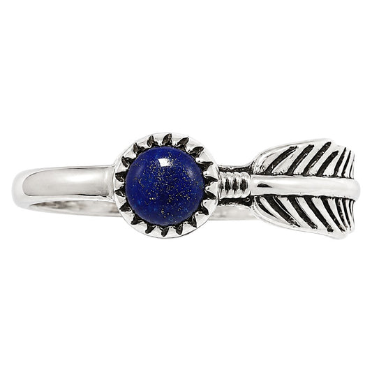 Feather - Lapis Lazuli Ring size-6 R-1042 SDR255126