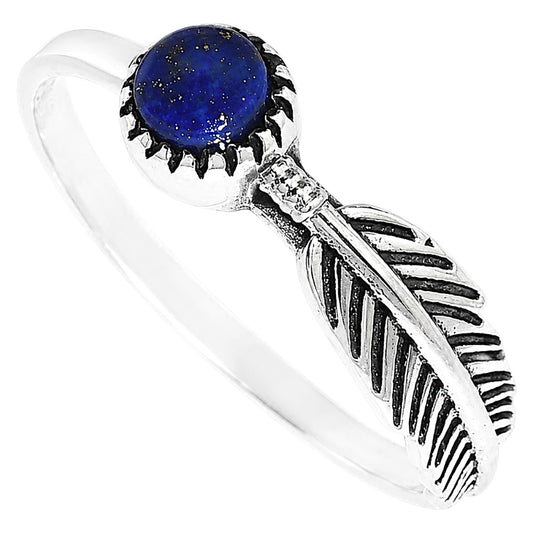 Feather - Lapis Lazuli Ring size-6 R-1042 SDR255127