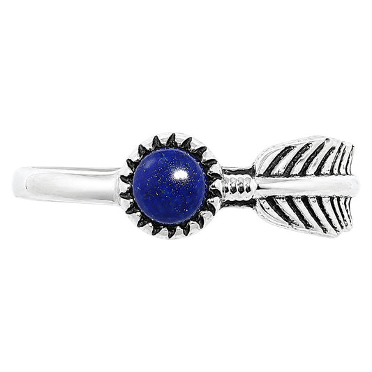 Feather - Lapis Lazuli Ring size-7 R-1042 SDR255128
