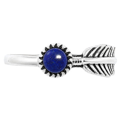 Feather - Lapis Lazuli Ring size-7 R-1042 SDR255128