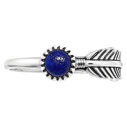 Feather - Lapis Lazuli Ring size-7 R-1042 SDR255131