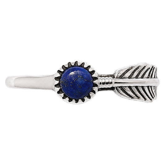 Feather - Lapis Lazuli Ring size-7 R-1042 SDR255132