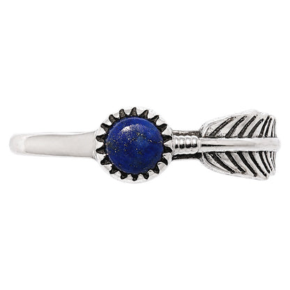 Feather - Lapis Lazuli Ring size-7 R-1042 SDR255132
