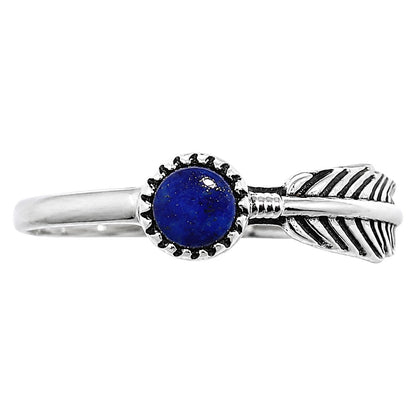 Feather - Lapis Lazuli Ring size-8 R-1042 SDR255134