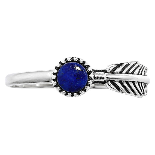 Feather - Lapis Lazuli Ring size-8 R-1042 SDR255134