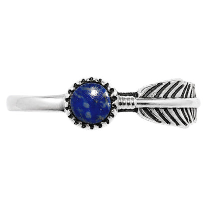 Feather - Lapis Lazuli Ring size-8 R-1042 SDR255135
